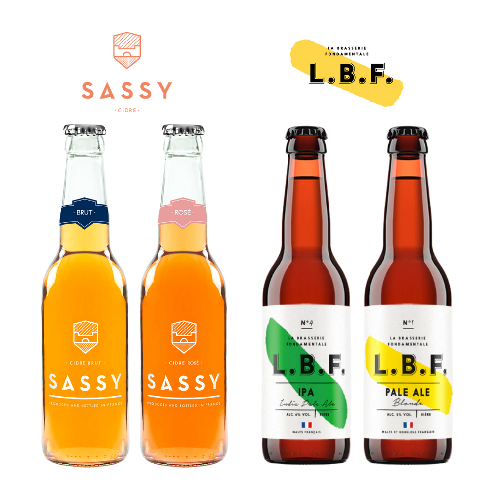 Sassy &amp; LBF Mixed Case – 12 bottles of French Ciders and Craft Beers (33 cl)